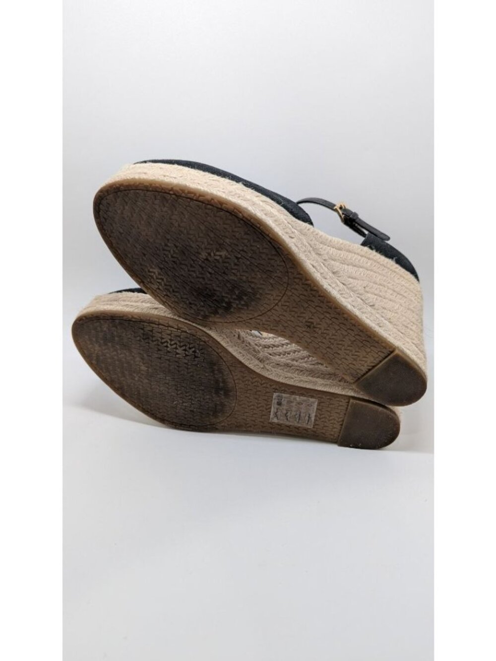 MICHAEL Michael Kors Black/Tan Nori Wedge Espadrille Sandals - Picture 6 of 7